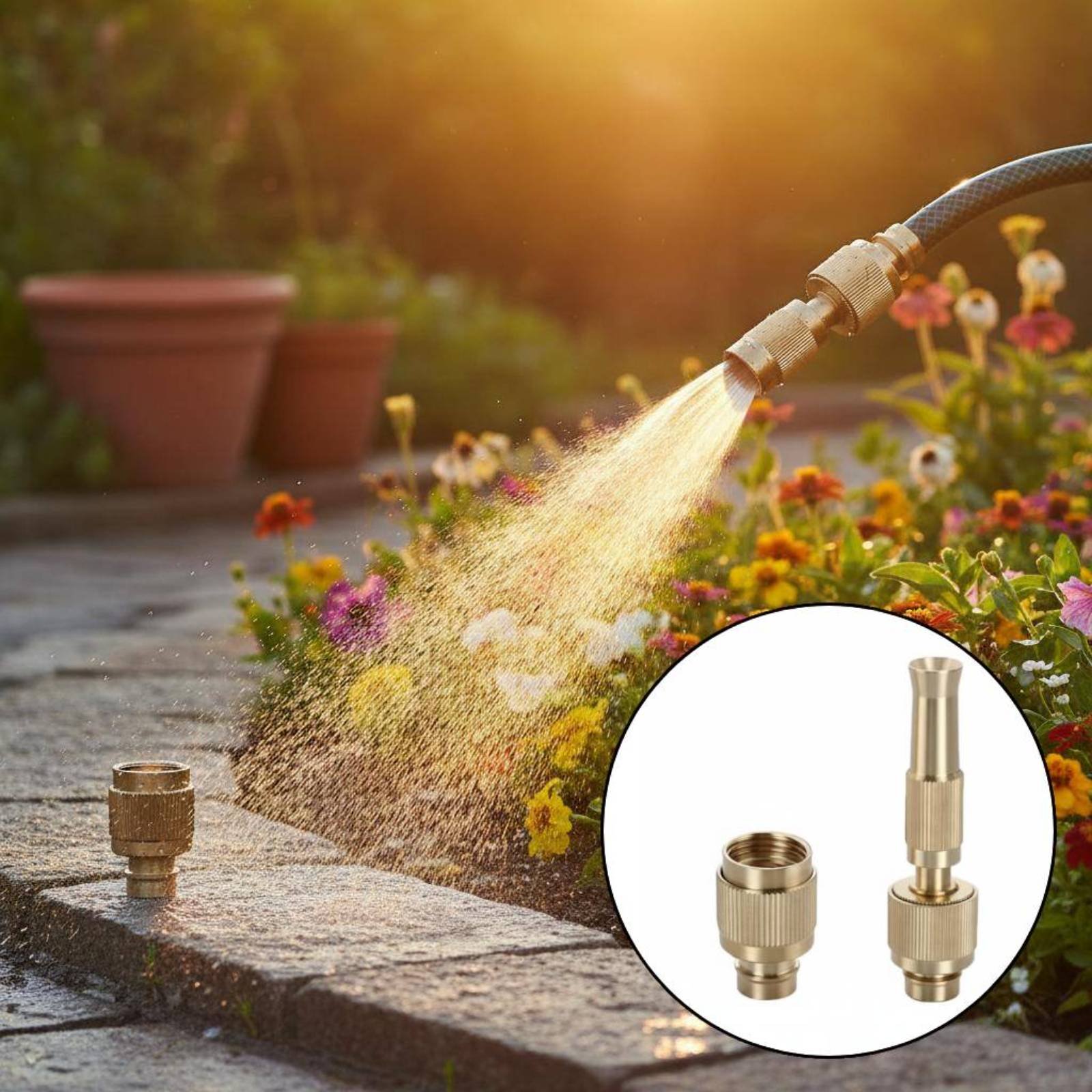 Gardening Tools Equipment - Connettore Universale in Ottone per Acqua,